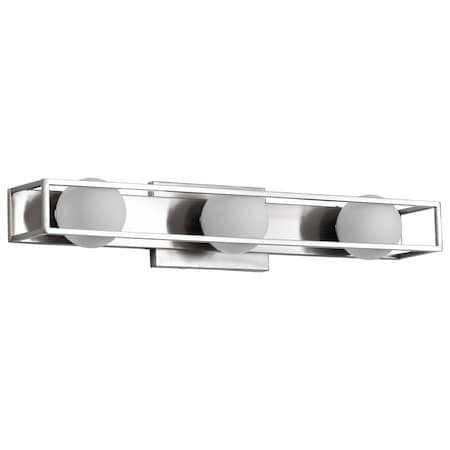 Nuvo Jenkins, 24 Inch 3 Light LED Vanity, Brushed Nickel with Frosted Glass 62/2253
